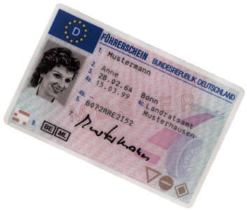 Muster eines deutschen EU-Führerscheins